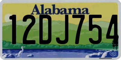 AL license plate 12DJ754