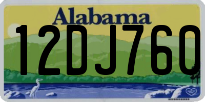 AL license plate 12DJ760