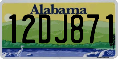 AL license plate 12DJ871