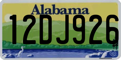 AL license plate 12DJ926