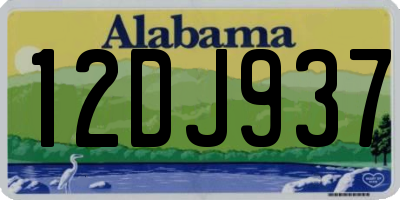 AL license plate 12DJ937