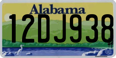 AL license plate 12DJ938