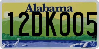 AL license plate 12DK005
