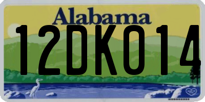 AL license plate 12DK014