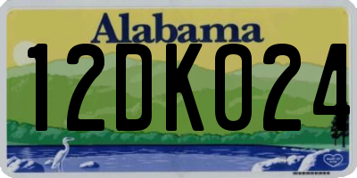AL license plate 12DK024