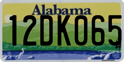 AL license plate 12DK065