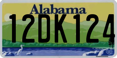 AL license plate 12DK124