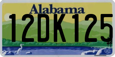 AL license plate 12DK125