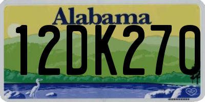 AL license plate 12DK270
