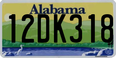 AL license plate 12DK318