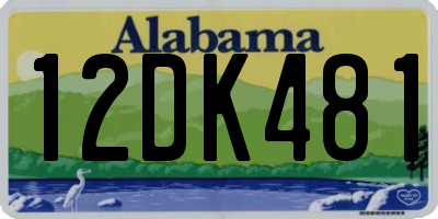 AL license plate 12DK481