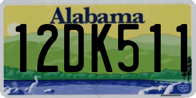 AL license plate 12DK511