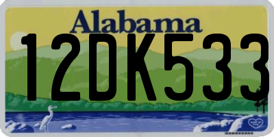 AL license plate 12DK533