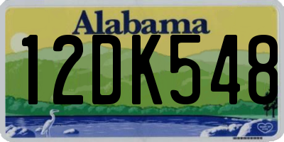 AL license plate 12DK548