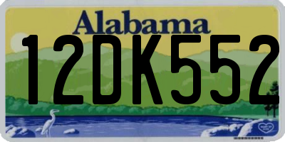 AL license plate 12DK552