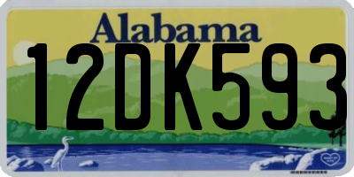 AL license plate 12DK593