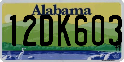 AL license plate 12DK603