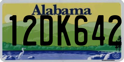 AL license plate 12DK642