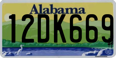AL license plate 12DK669