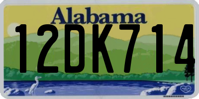 AL license plate 12DK714