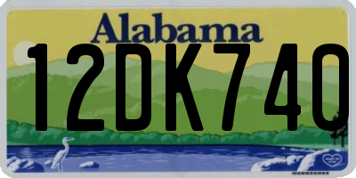 AL license plate 12DK740