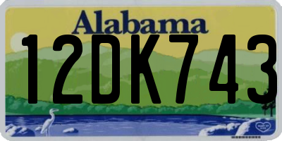 AL license plate 12DK743