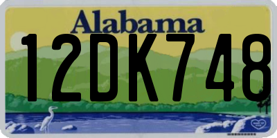 AL license plate 12DK748