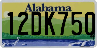 AL license plate 12DK750