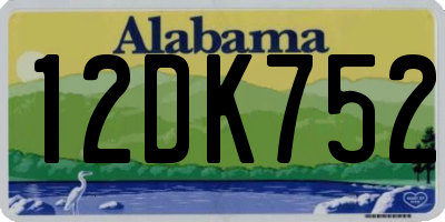 AL license plate 12DK752