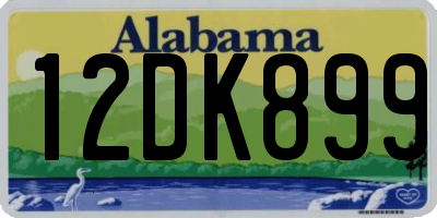 AL license plate 12DK899