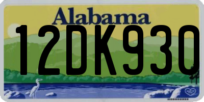 AL license plate 12DK930