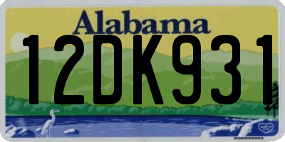 AL license plate 12DK931