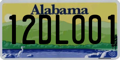 AL license plate 12DL001