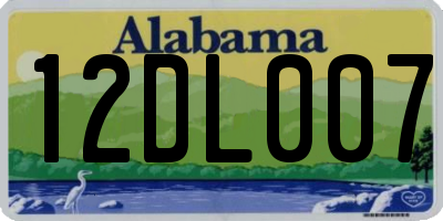 AL license plate 12DL007