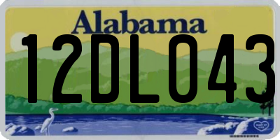 AL license plate 12DL043
