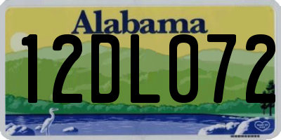 AL license plate 12DL072