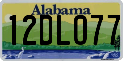 AL license plate 12DL077