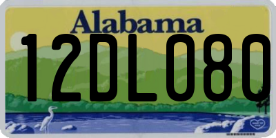 AL license plate 12DL080