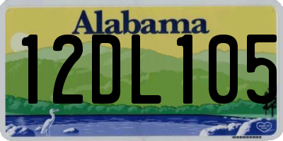 AL license plate 12DL105