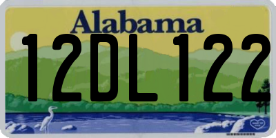 AL license plate 12DL122