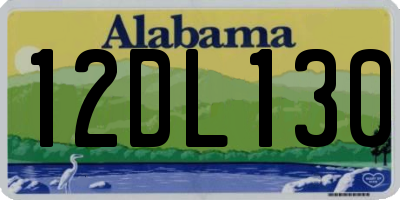 AL license plate 12DL130