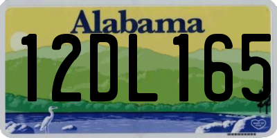 AL license plate 12DL165