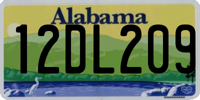 AL license plate 12DL209
