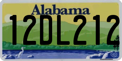 AL license plate 12DL212