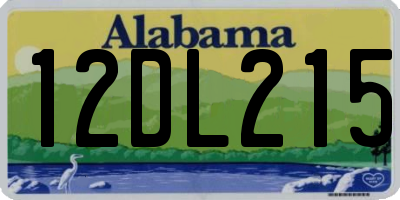 AL license plate 12DL215