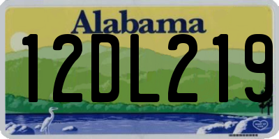 AL license plate 12DL219