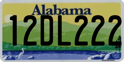 AL license plate 12DL222