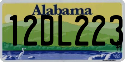 AL license plate 12DL223