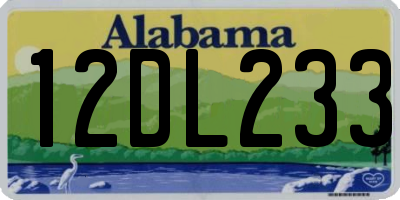 AL license plate 12DL233