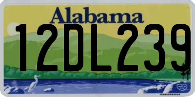 AL license plate 12DL239